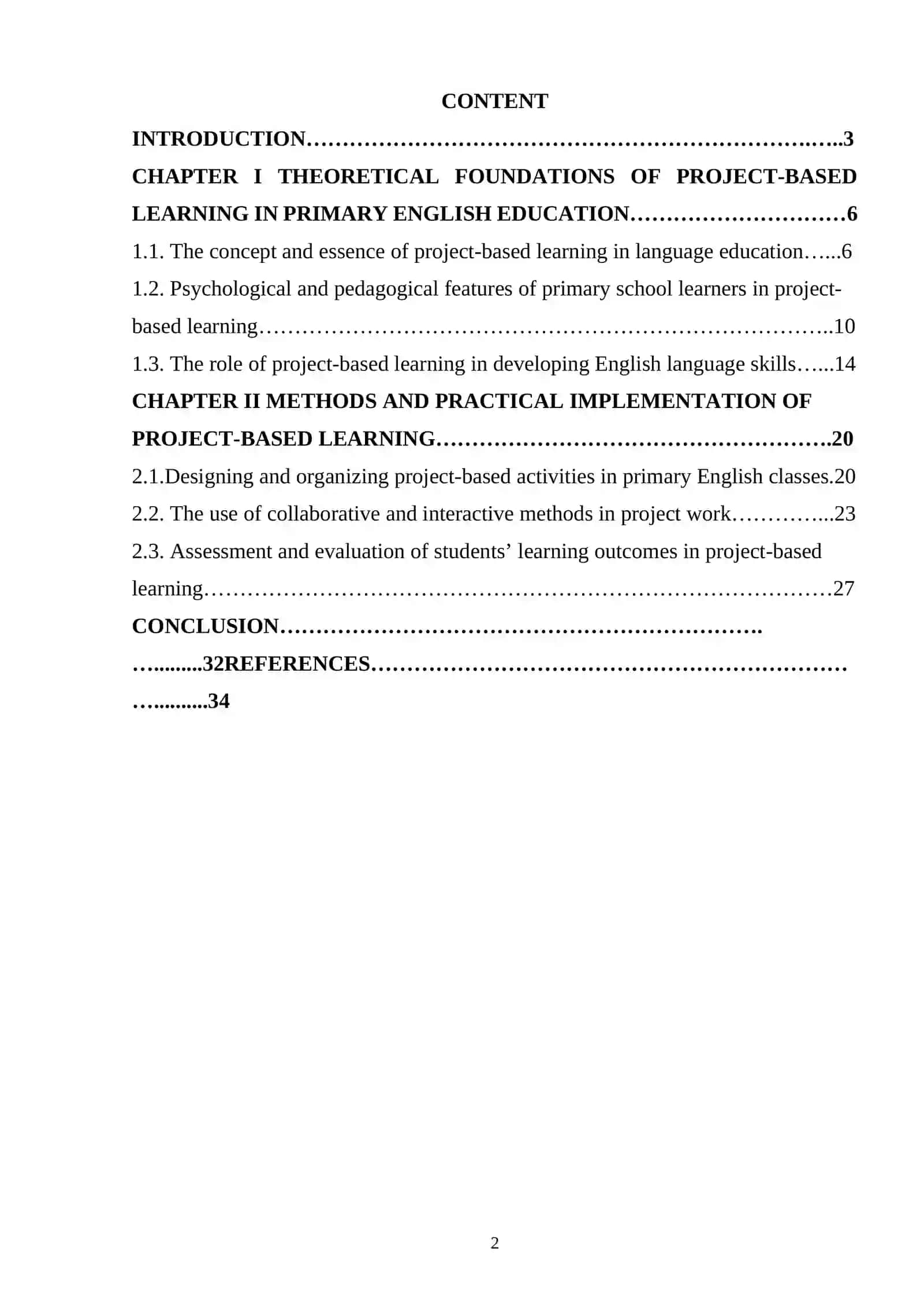 Project-Based Learning in Primary English Education 2