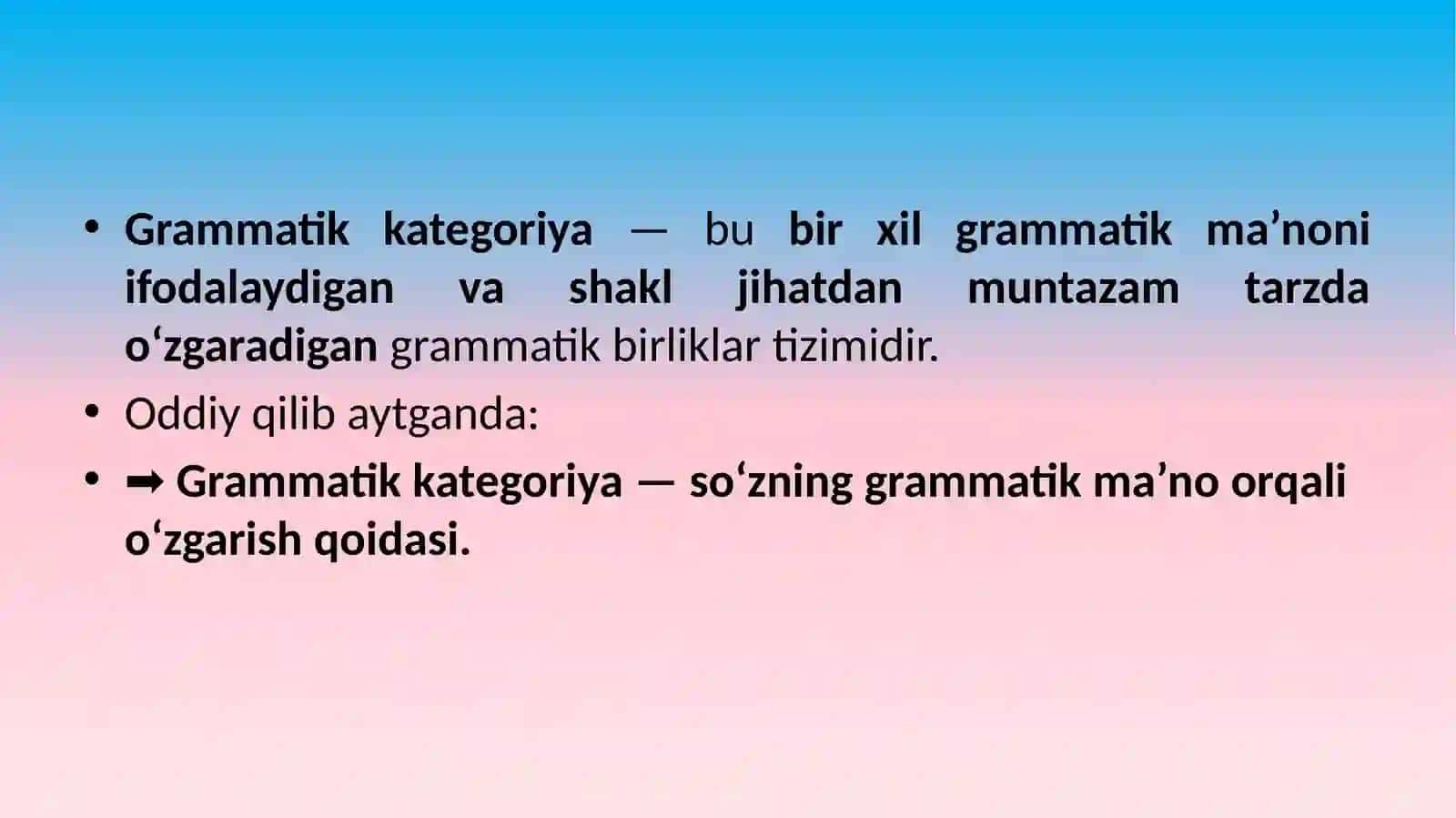 Grammatik kategoriyalar 2