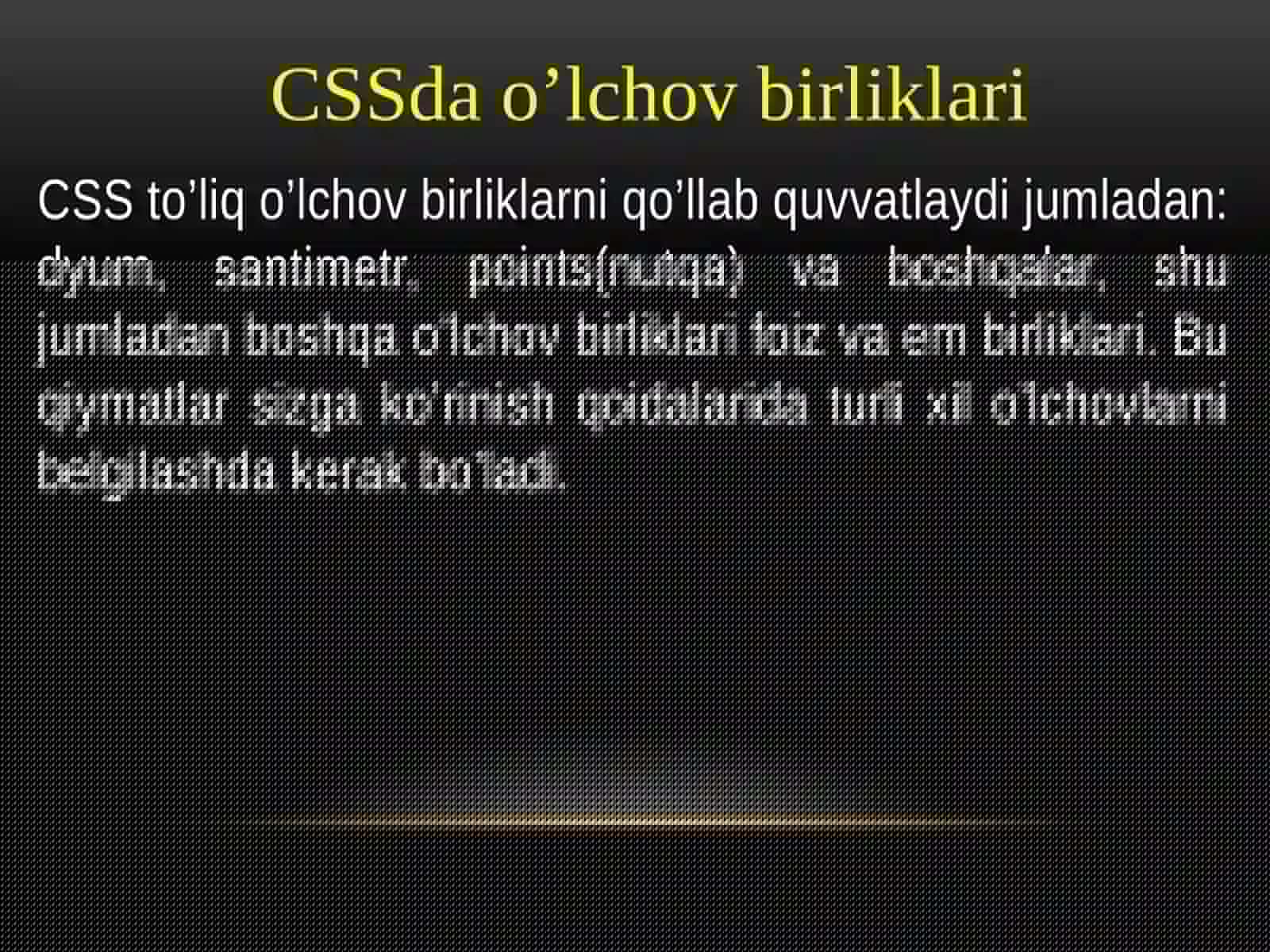 CSS va uning umumiy sintaksisi 2