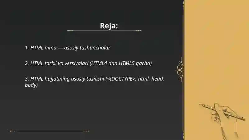 HTML nima va qanday ishlaydi 2