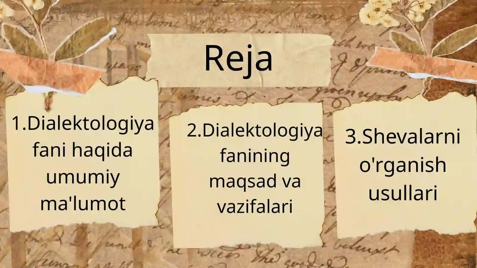 O'zbek shevalarining o'rganilishi tarixi 2