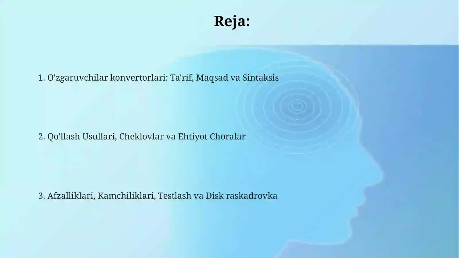 O'zgaruvchi konvertorlari 2