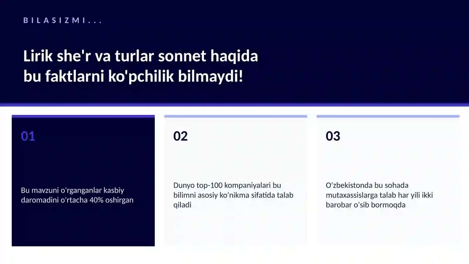 Lirik she'r va turlar sonnet 2