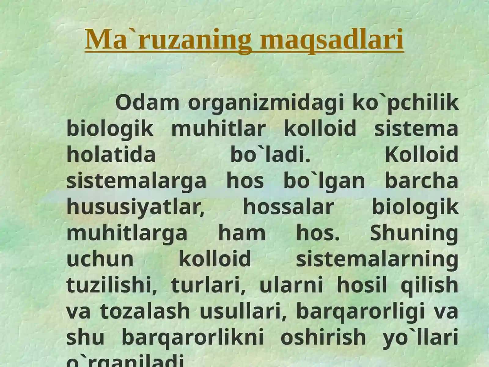 Kolloid dispers sistemalar 2