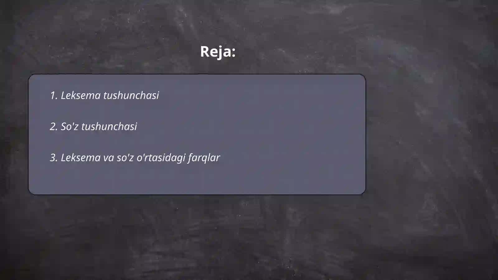 Leksema va so'z munosabati 2