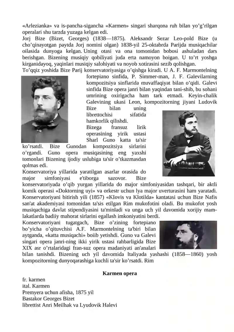 Jorj Bize ijodi 2