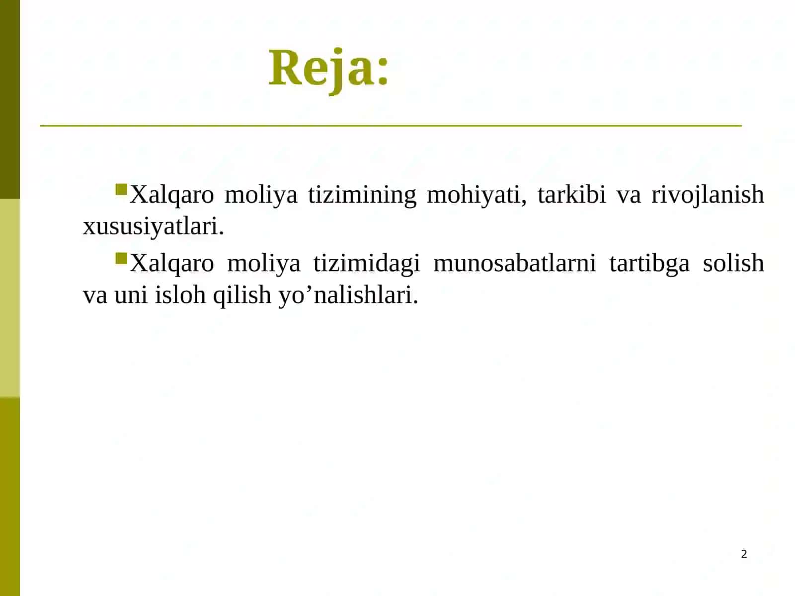 XAlqaro biznes Moliyasi 2