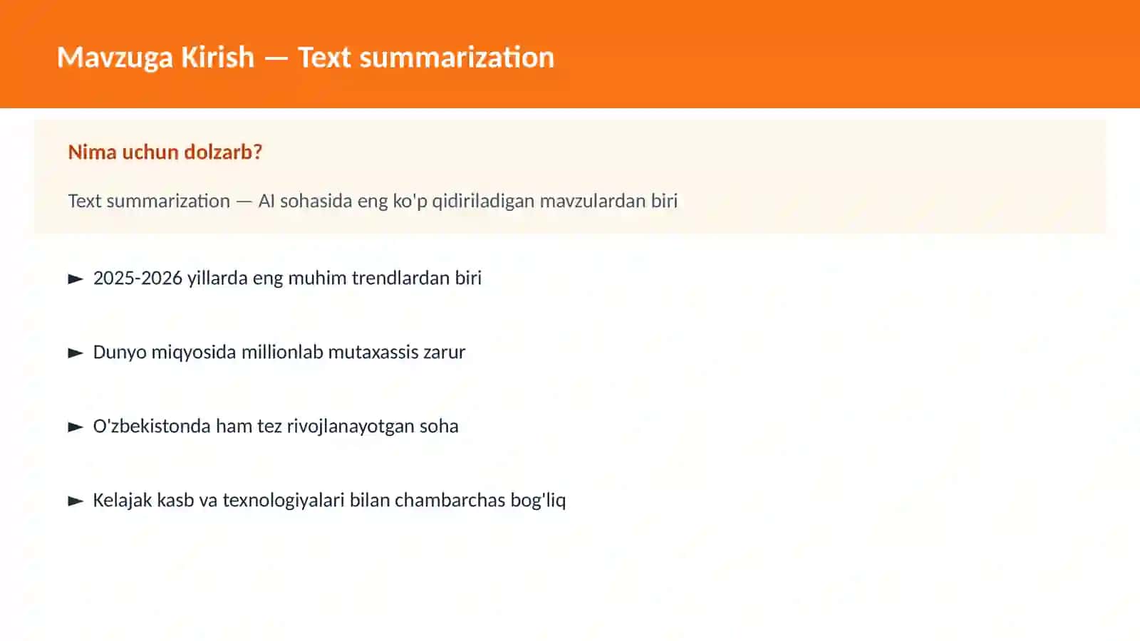 Text summarization 2
