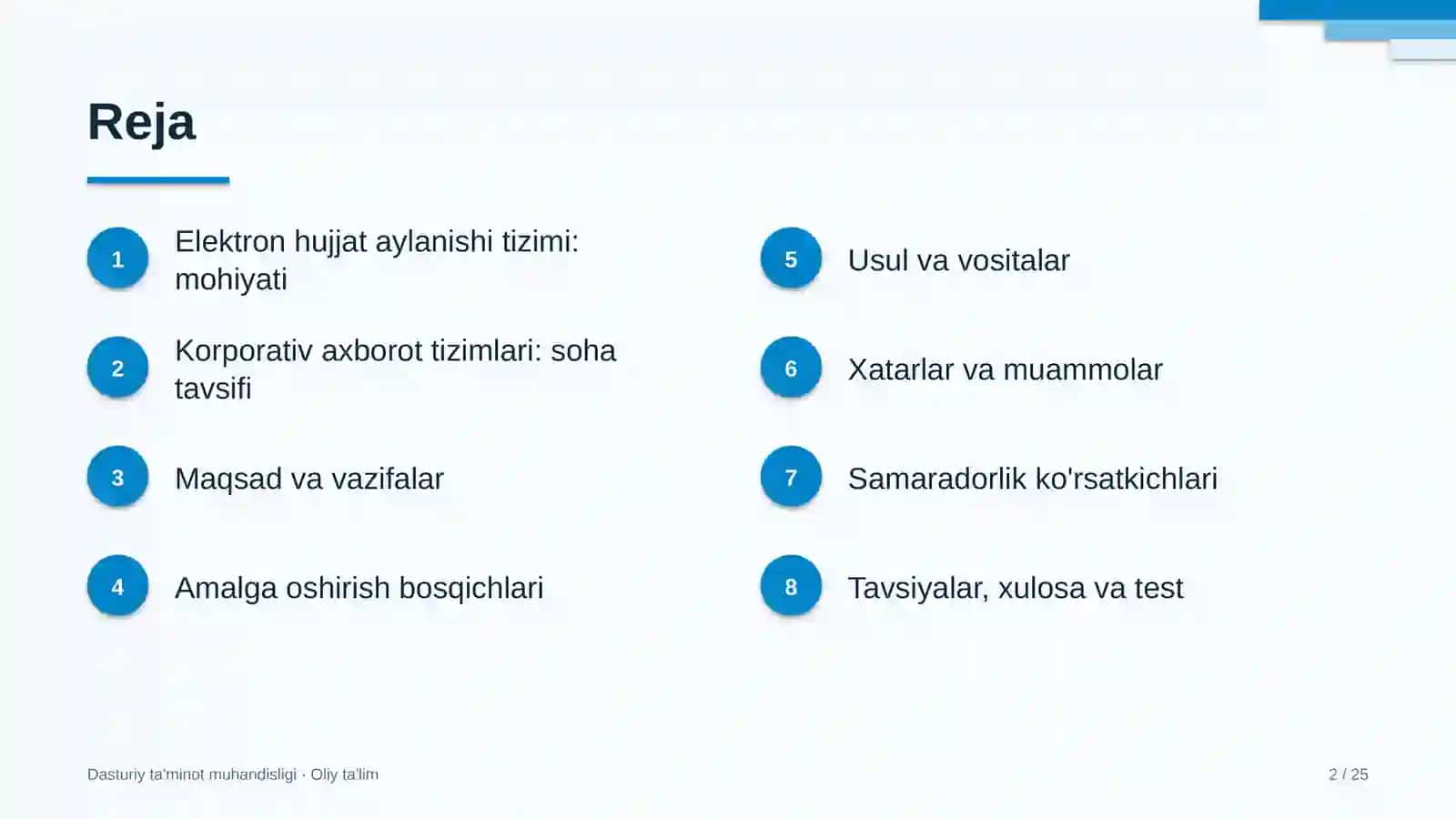 Korporativ axborot tizimlarida elektron hujjat aylanishi tizimini joriy etish 2