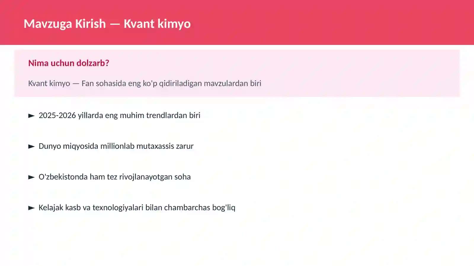 Kvant kimyo 2
