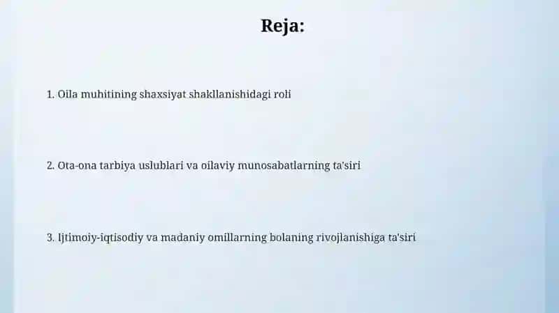 Ilk yoshdagi bola shaxsining rivojlanishiga oilaviy muhitning roli 2