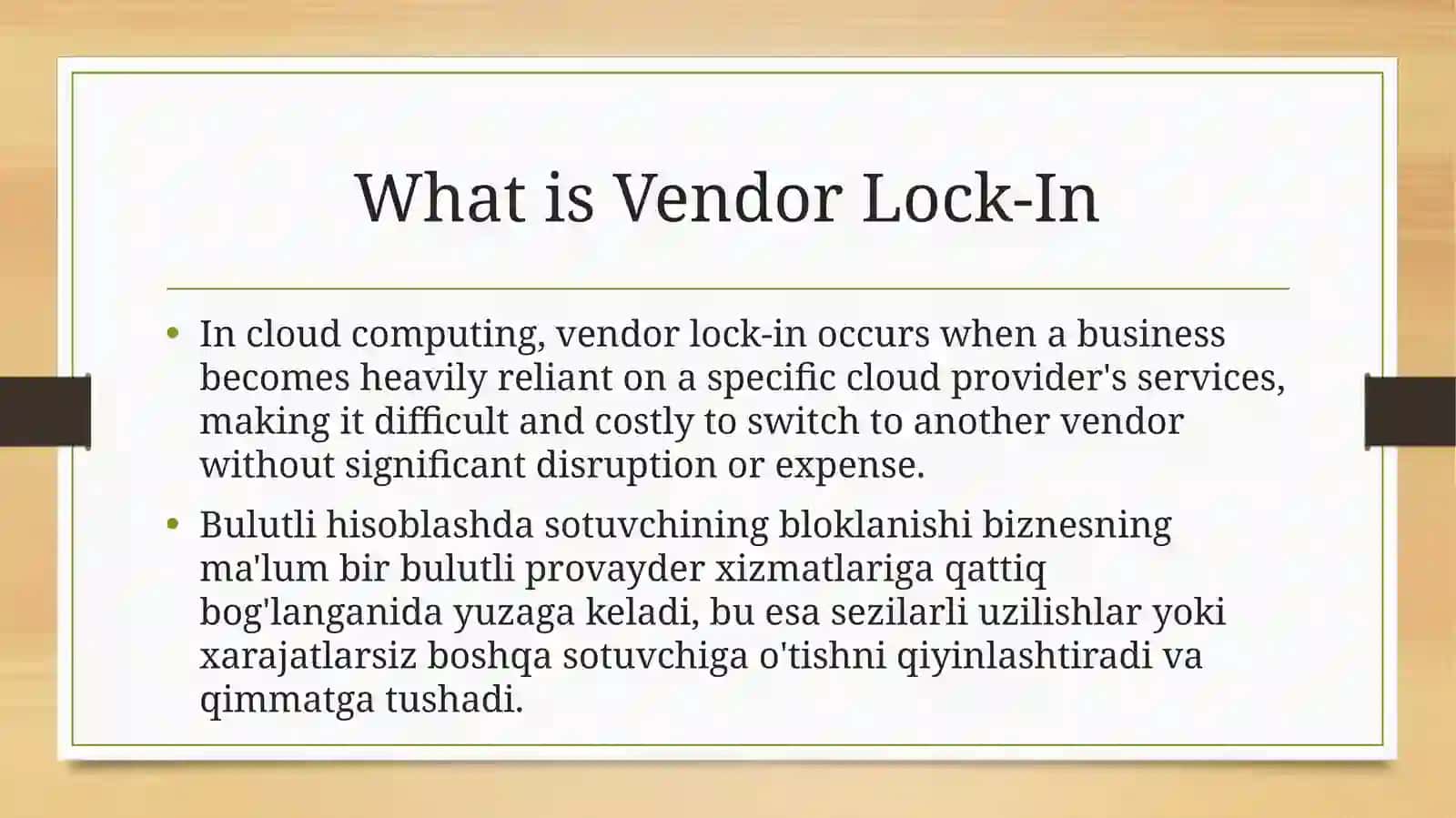 Vendor Lock-In in Storage 2