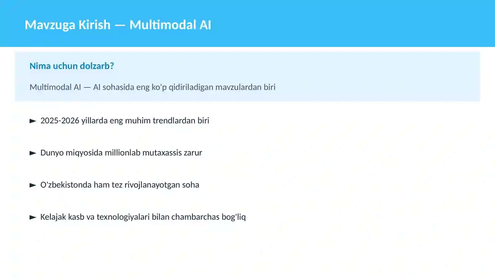 Multimodal AI 2