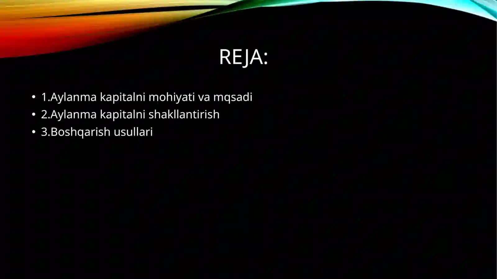 Aylanma kapitalni boshqarish 2