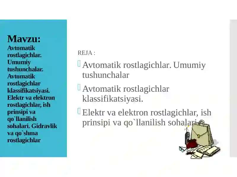 Avtomatik rostlagichlar 2