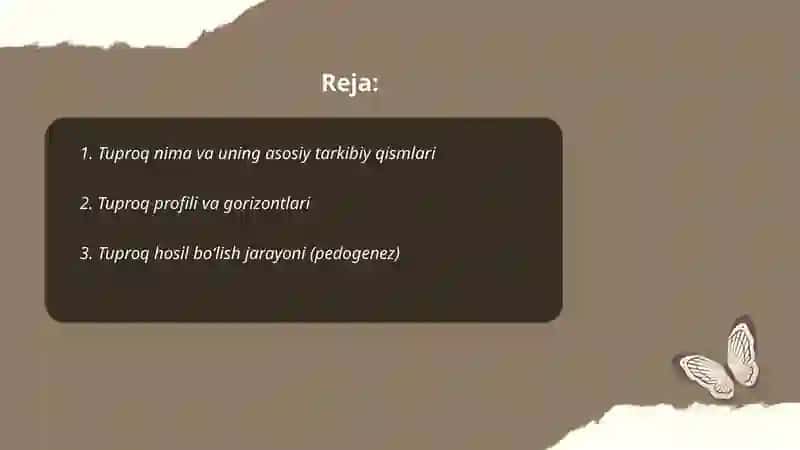 Tuproq va uning tabiiy xususiyatlari 2