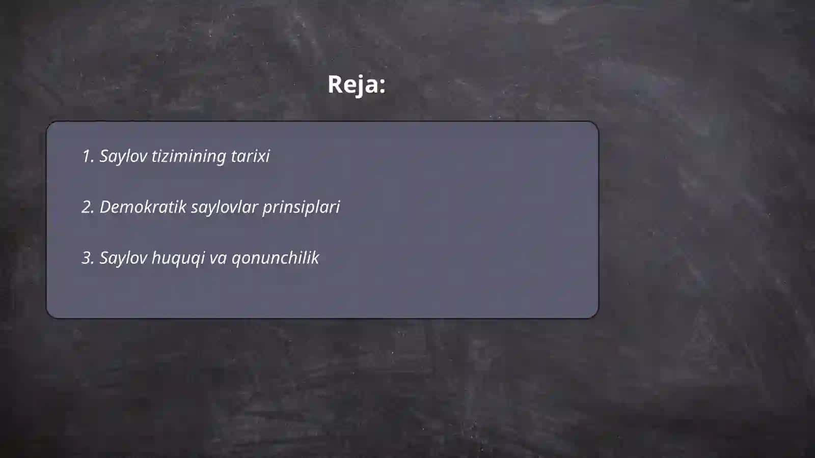 Saylov tizimi 2