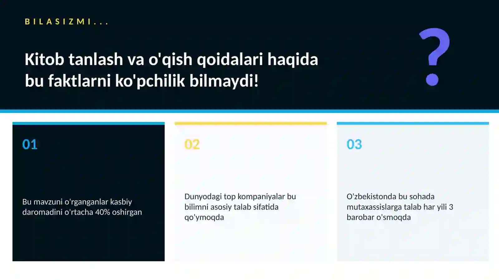 Kitob tanlash va o'qish qoidalari 2
