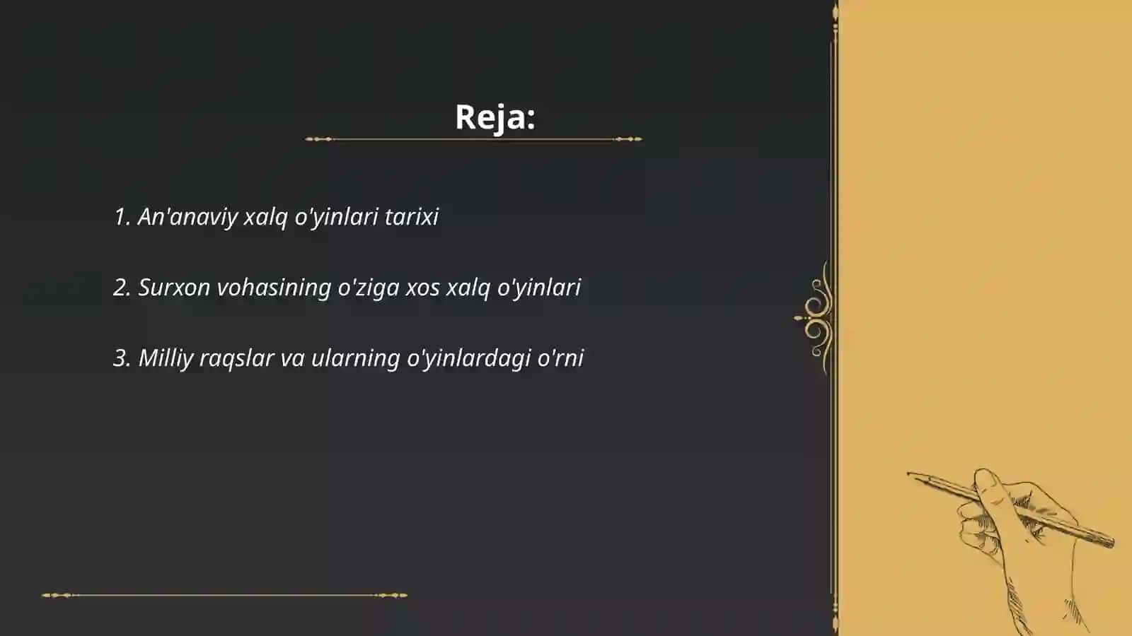 An'anaviy xalq o'yinlari tarixi 2