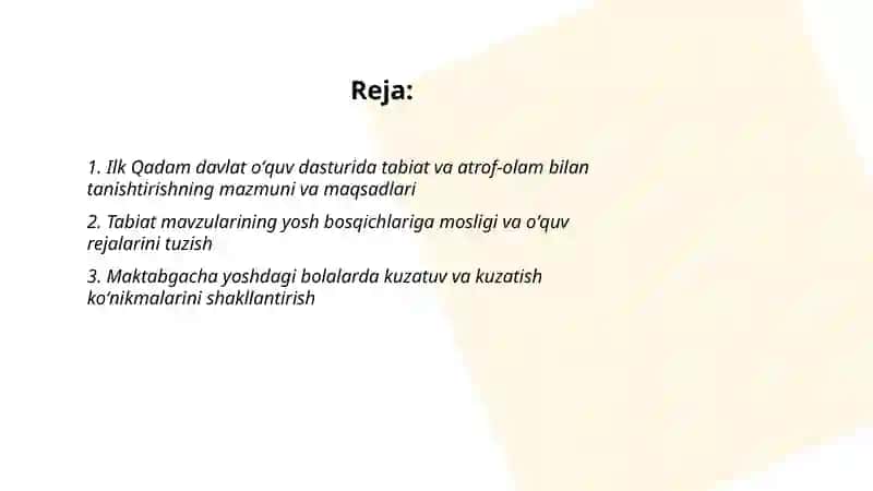 Tabiat bilan tanishtirish metodikasi 2