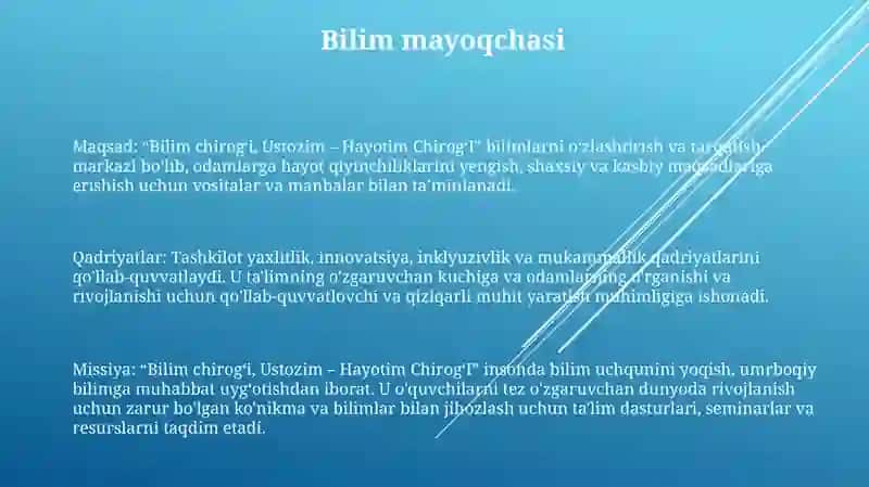 Ustozim - Hayotim Chirog'I 2