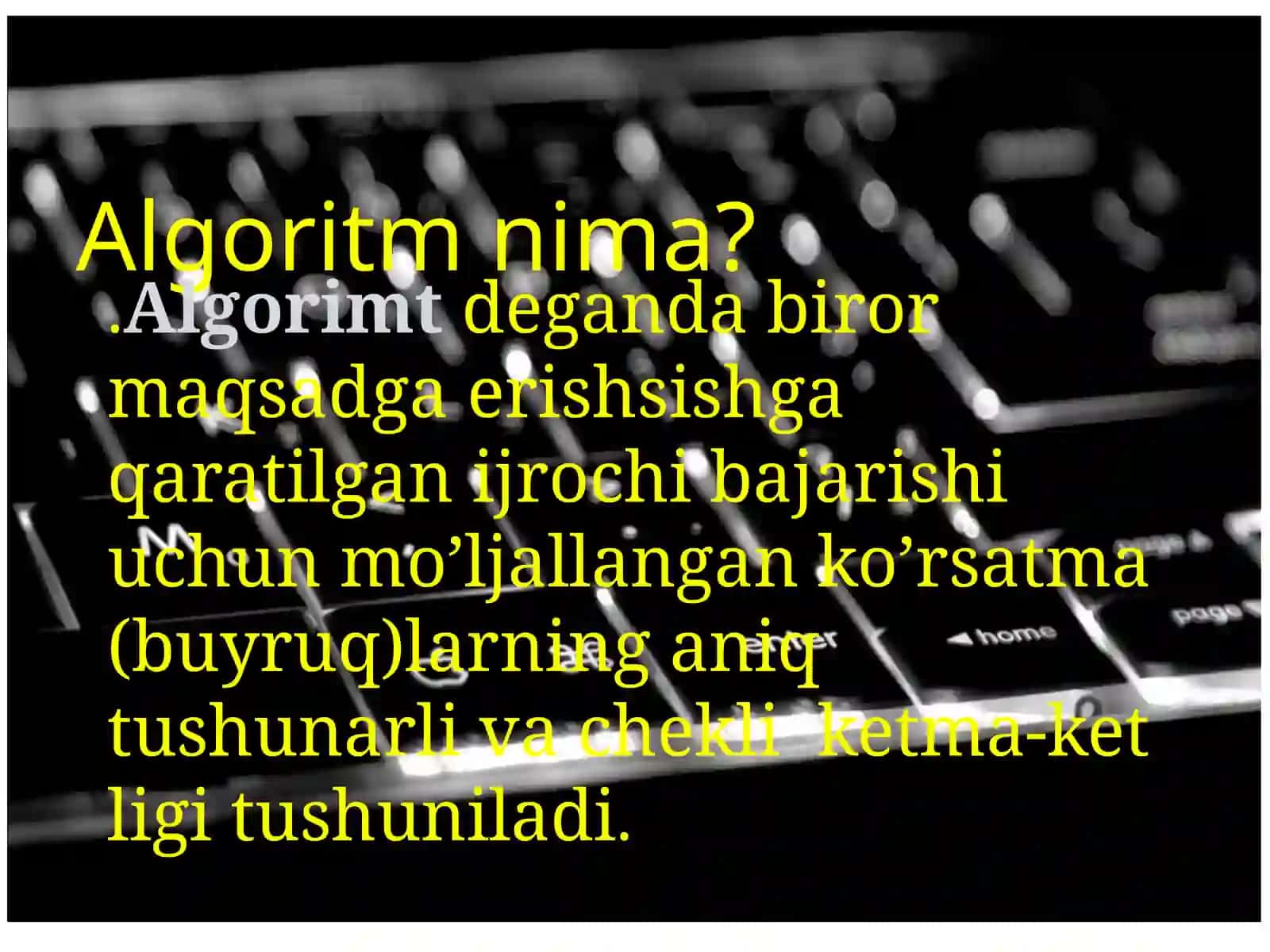 Algorimtishlabchiqishningo’zigaxosshakllari 2