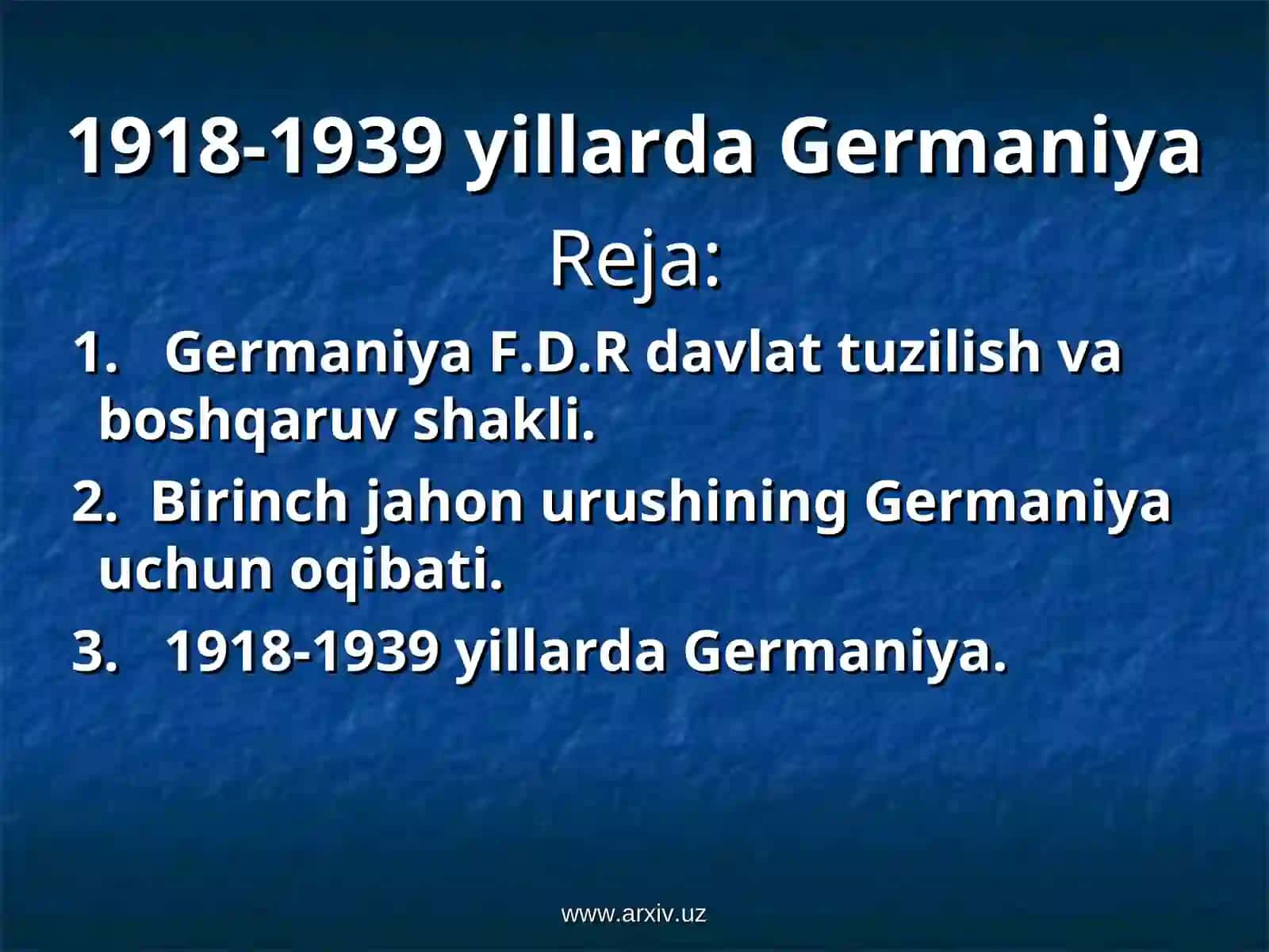 1918-1939 yillarda Germaniya 2