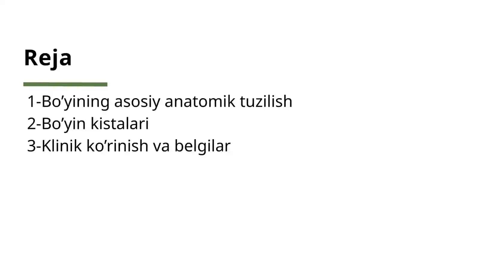 Bo‘yining o‘rta, yon oqmalari va kistalar 2