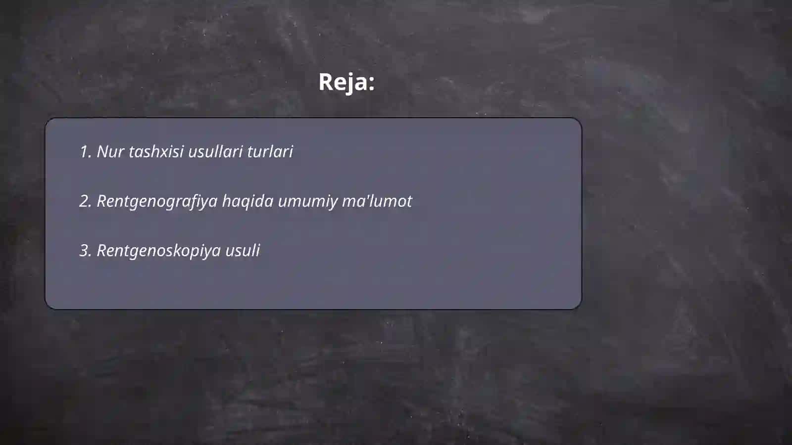 Nur tashxisi usullari 2
