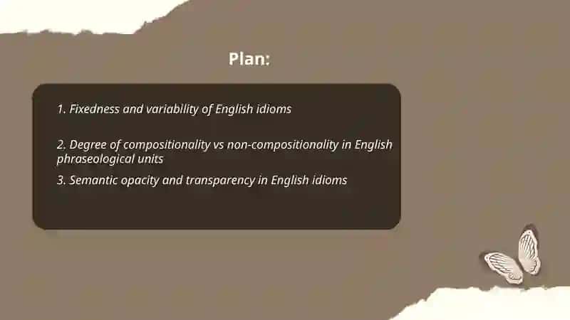 idioms and pharaseological Units: Typological Features 2