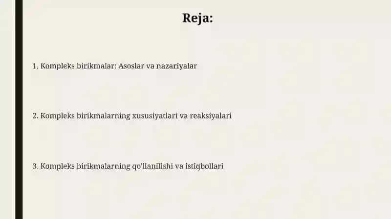 Kompleks birikmalar 2