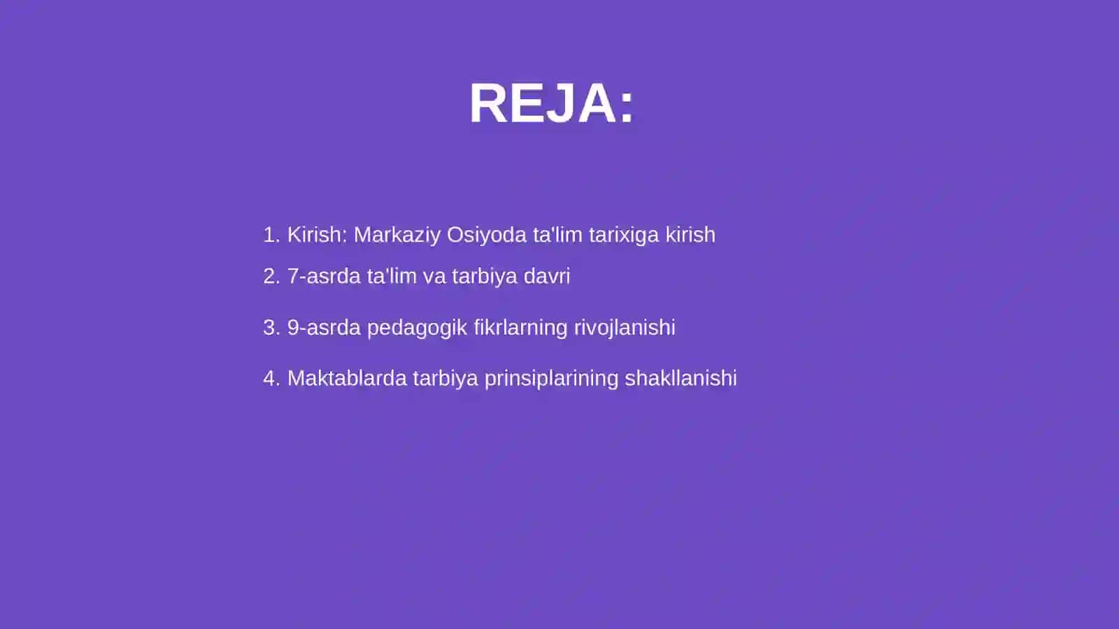 Orta Osiyoda ta'lim tarixi 7-9 asrlar o'rtasida 2