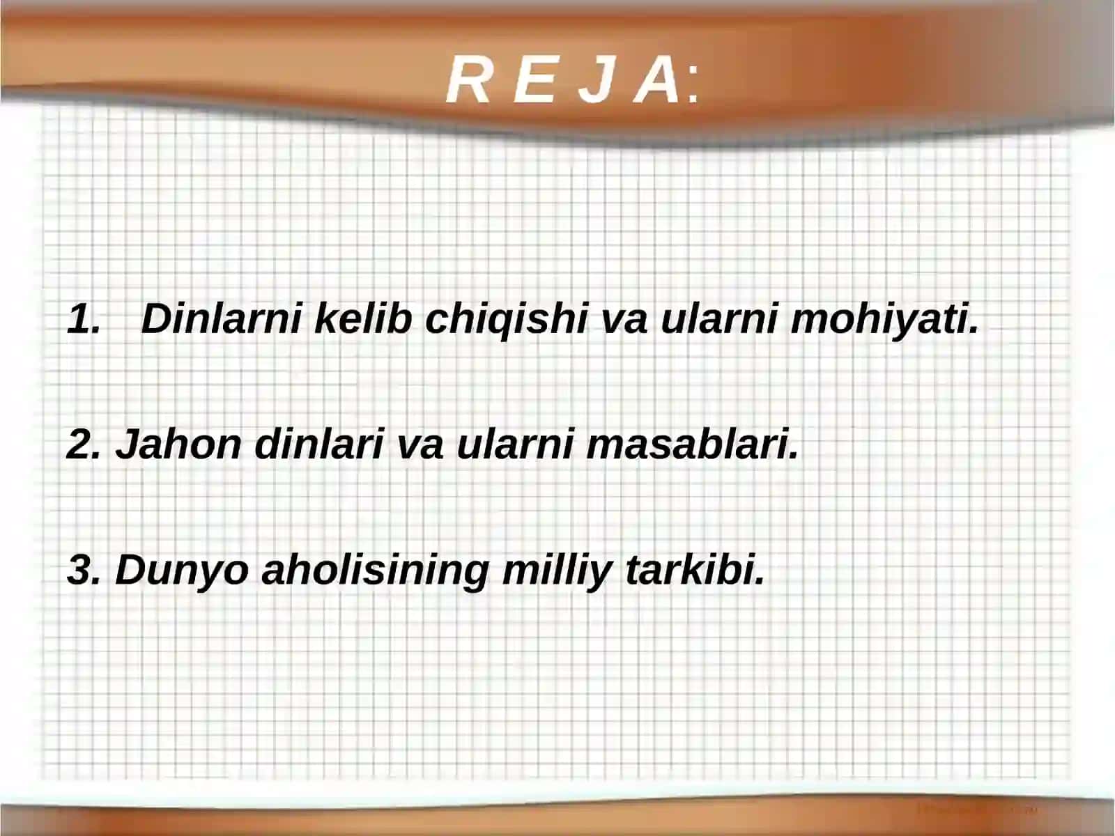 Dunyo dinlarininggeografik tarqalishi 2