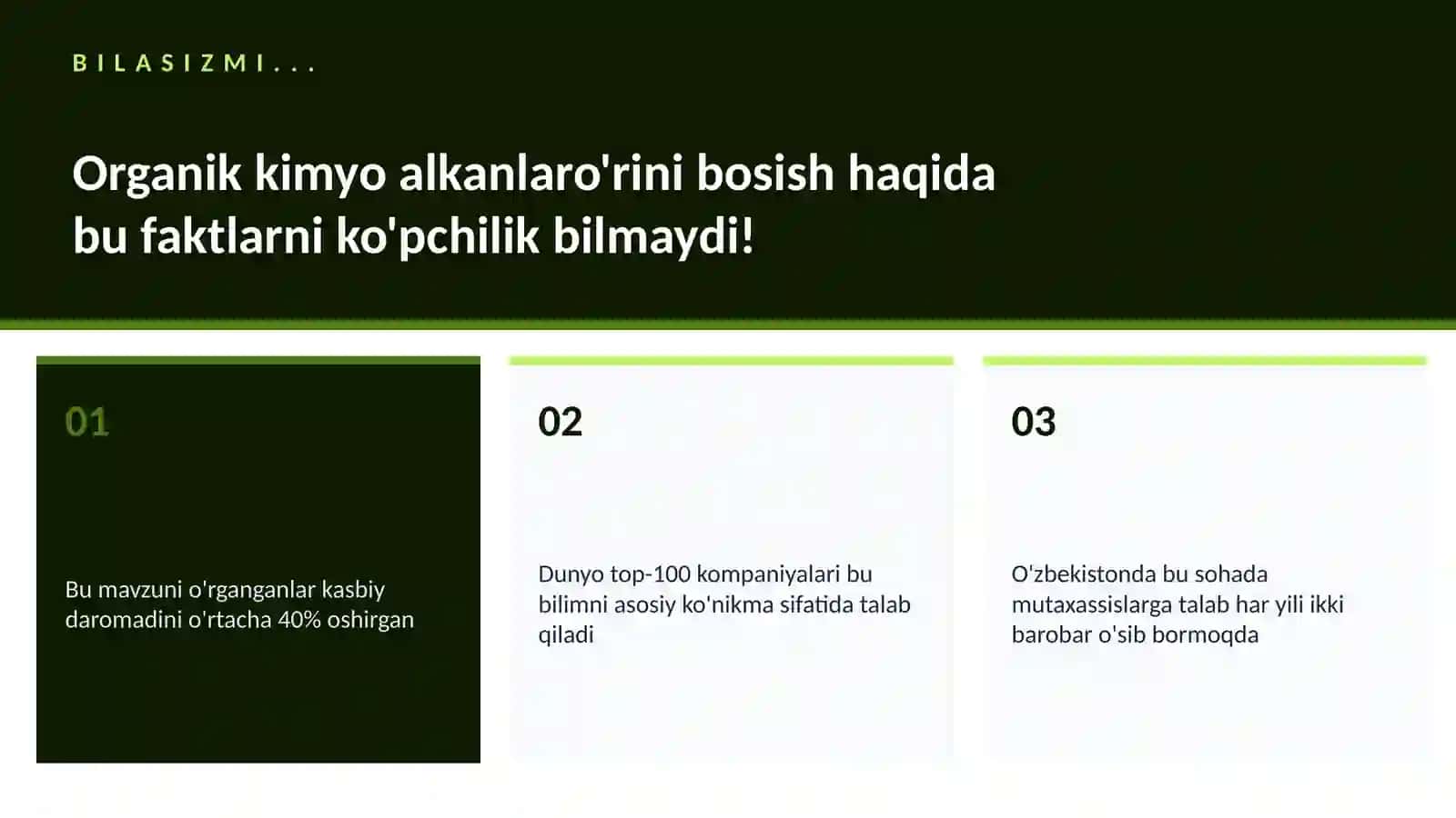 Organik kimyo alkanlaro'rini bosish 2