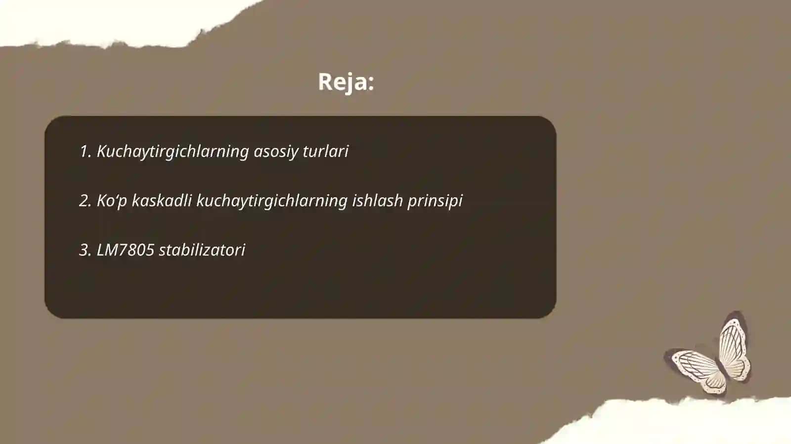 Koʻp kaskadli kuchaytirgichlar 2