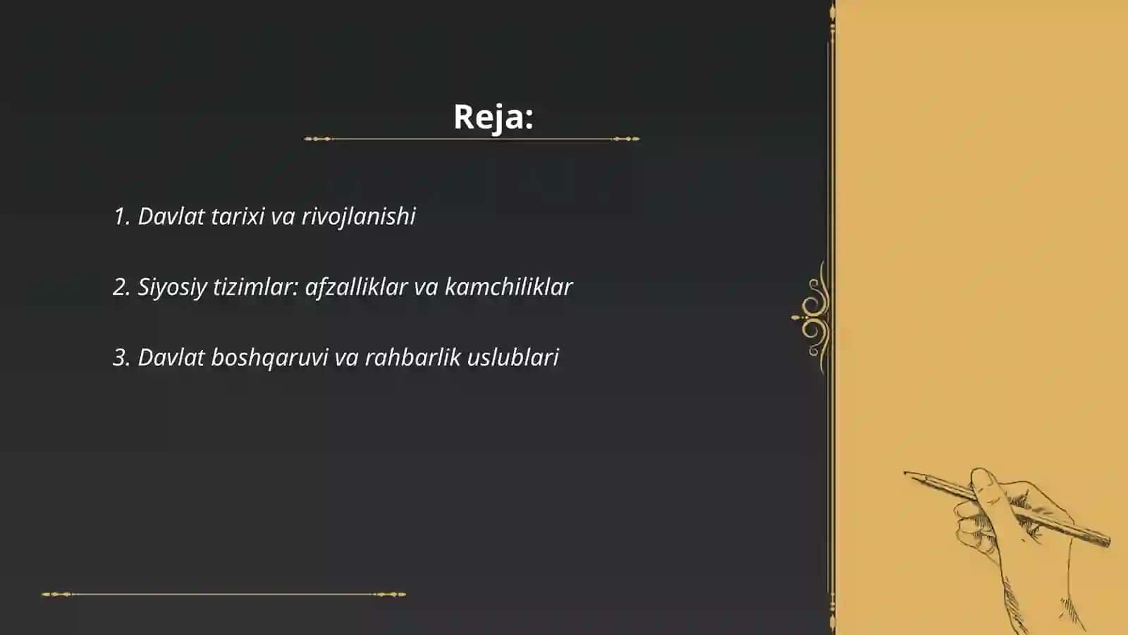 Davlat tarixi va rivojlanishi 2