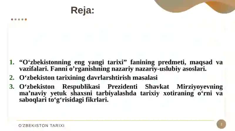 O‘zbekistonning eng yangi tarixi 2