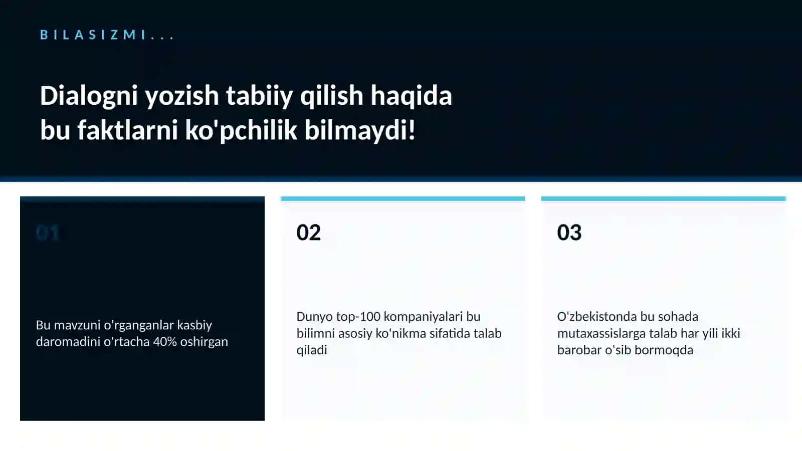 Dialogni yozish tabiiy qilish 2