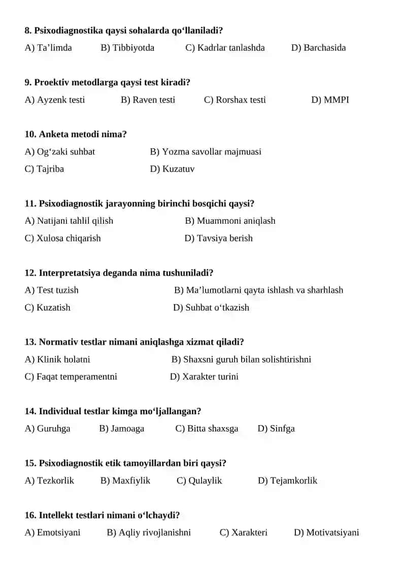 Psixodiagnostika 2