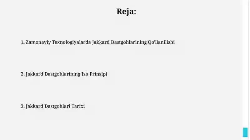 Jakkard mashinalari haqida 2