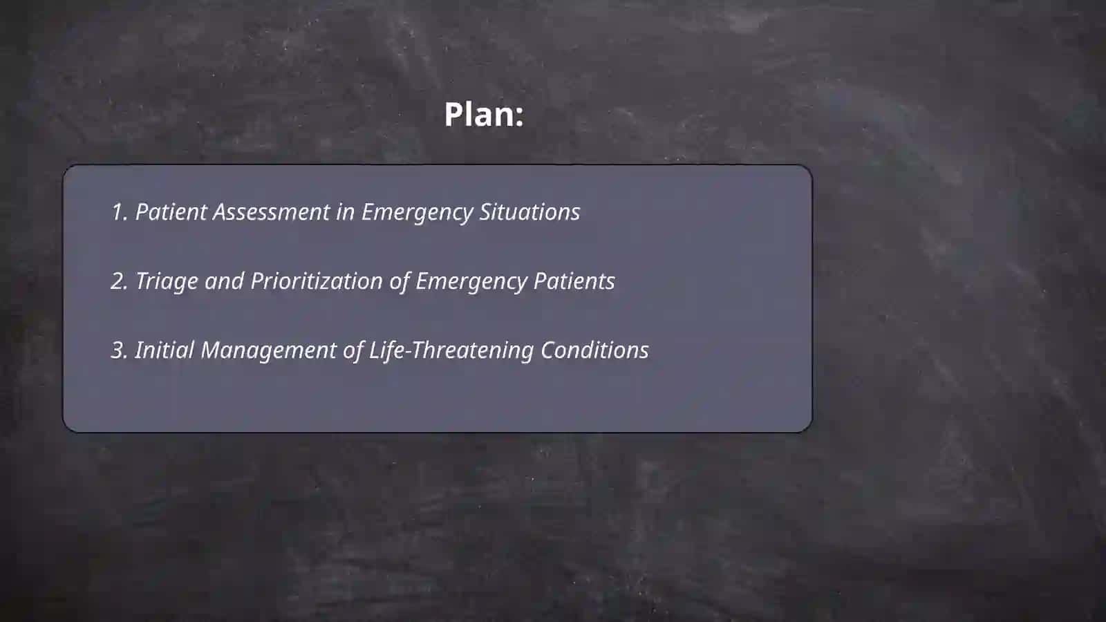 Patient Assessment in Emergency Situations 2