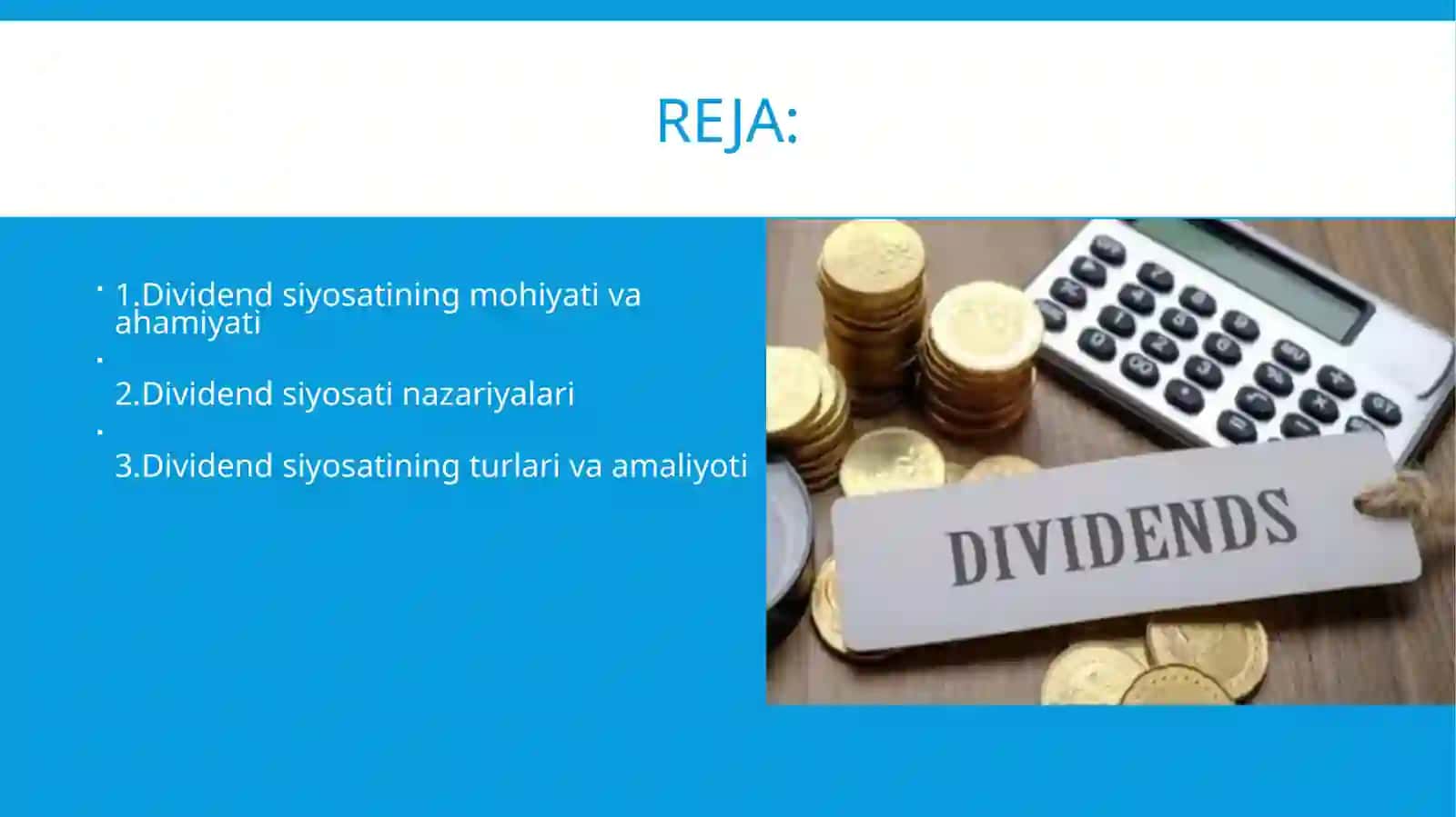 Dividend siyosati 2