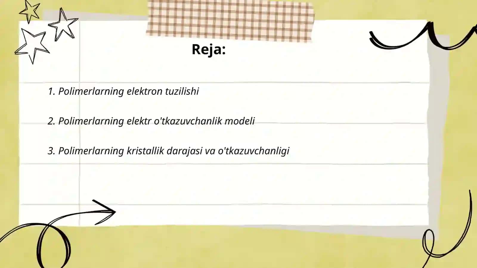 Polimerlarning elektr o‘tkazuvchanligi 2