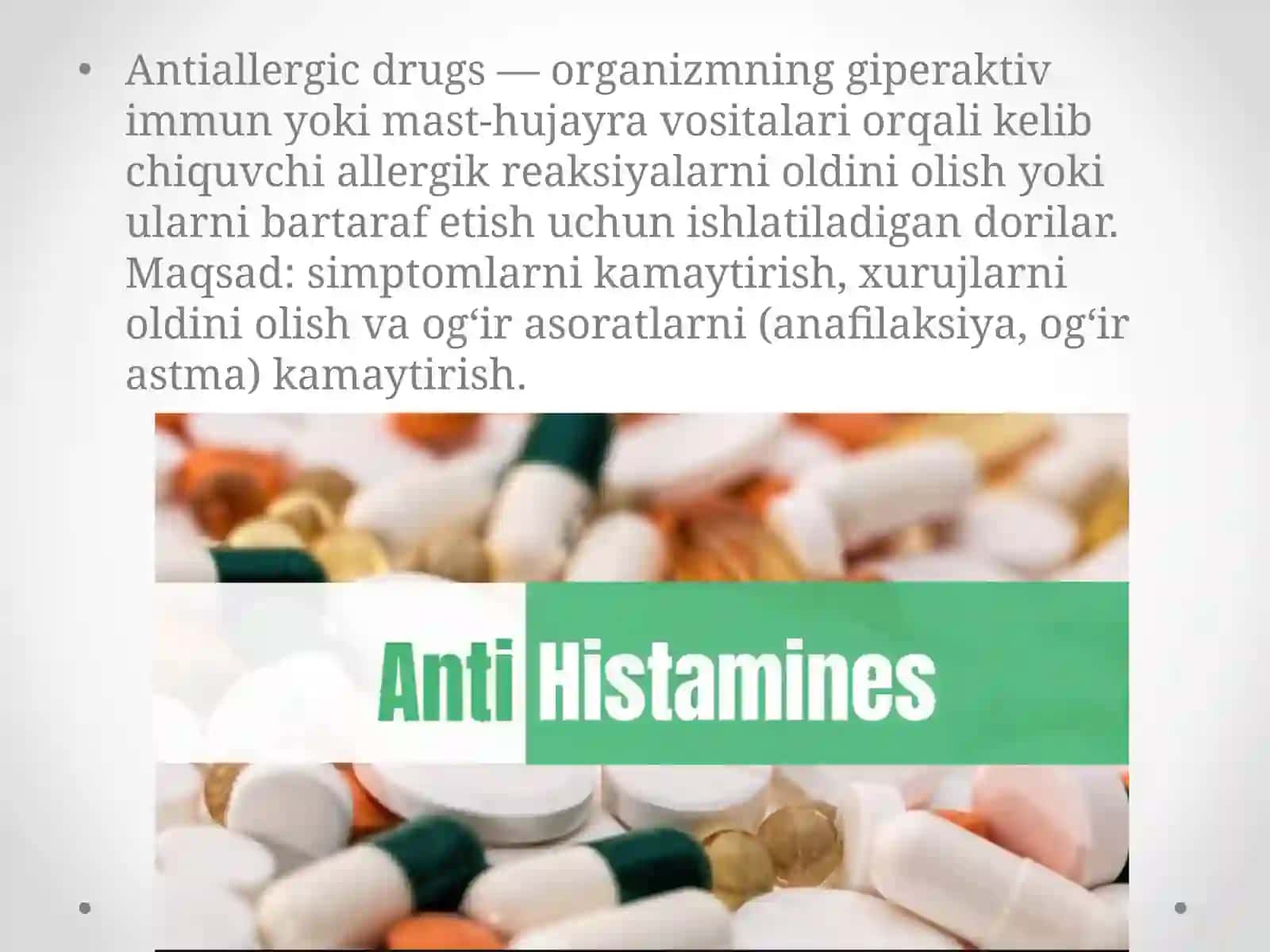 Allergiyaga qarshivositalar 2