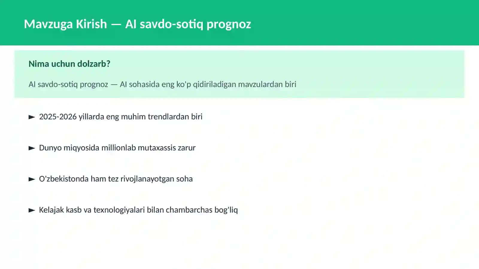AI savdo-sotiq prognoz 2