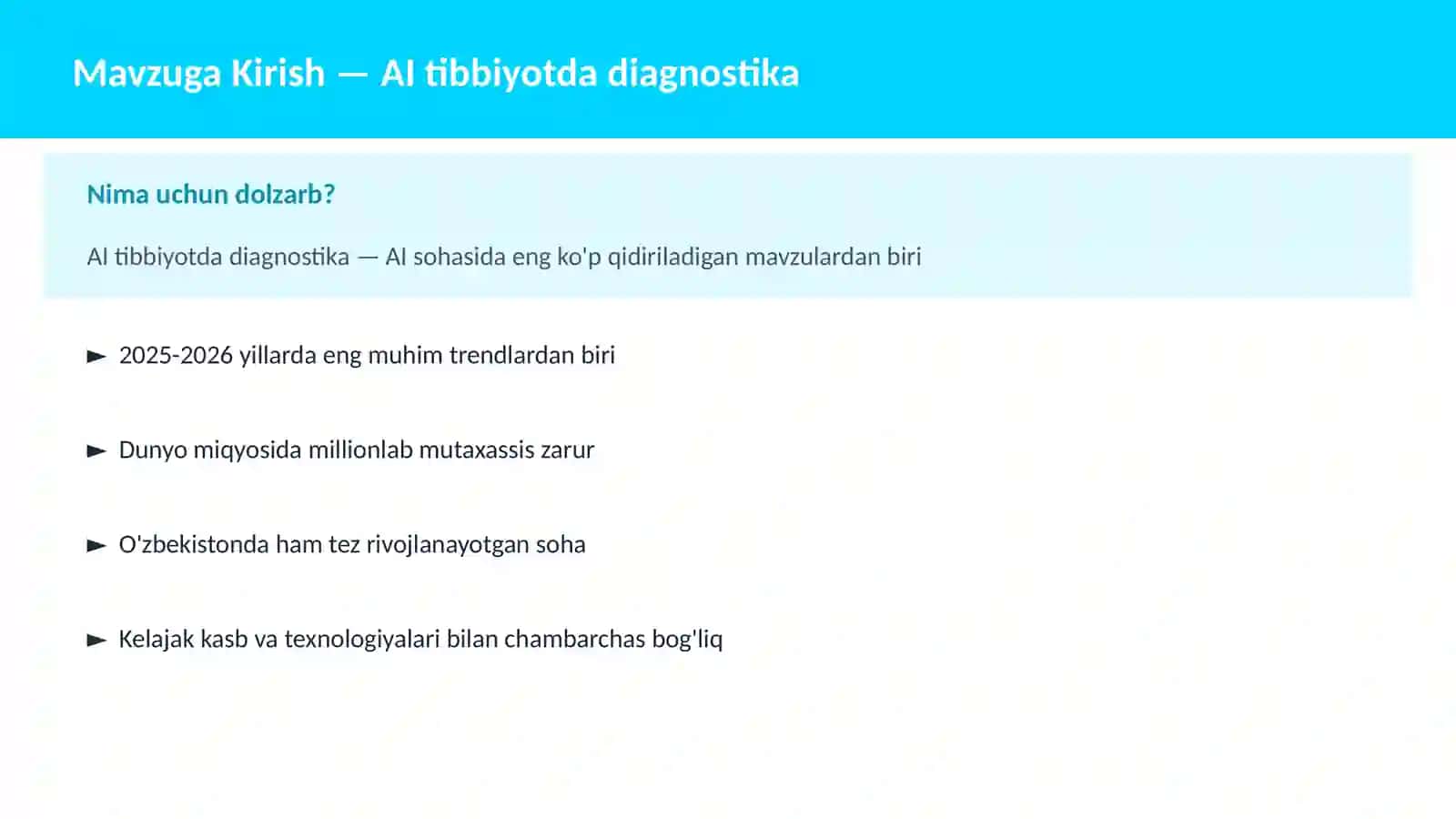 AI tibbiyotda diagnostika 2