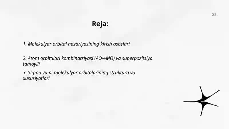 Molekulyar orbital nazariyasi 2