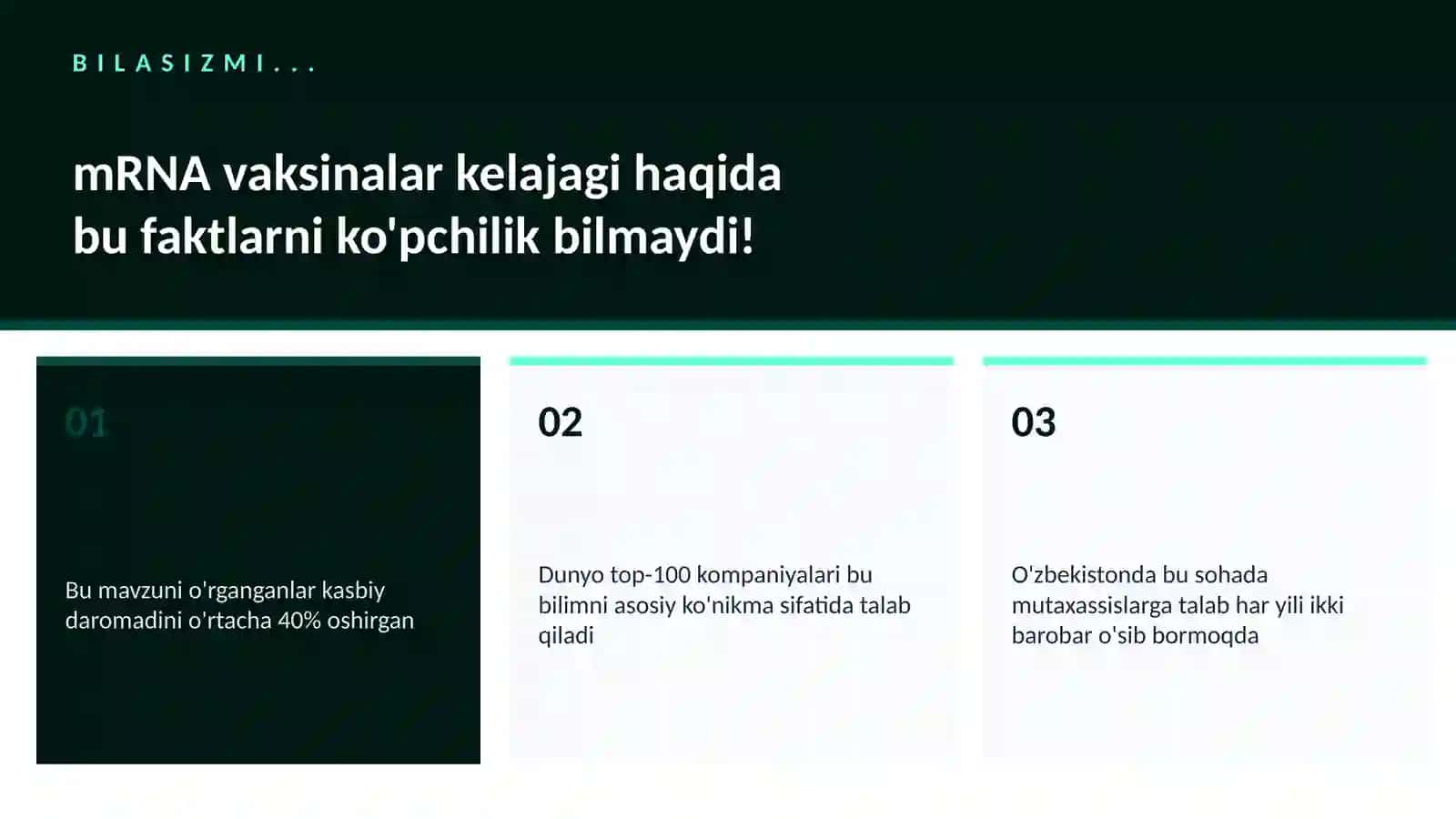 mRNA vaksinalar kelajagi 2