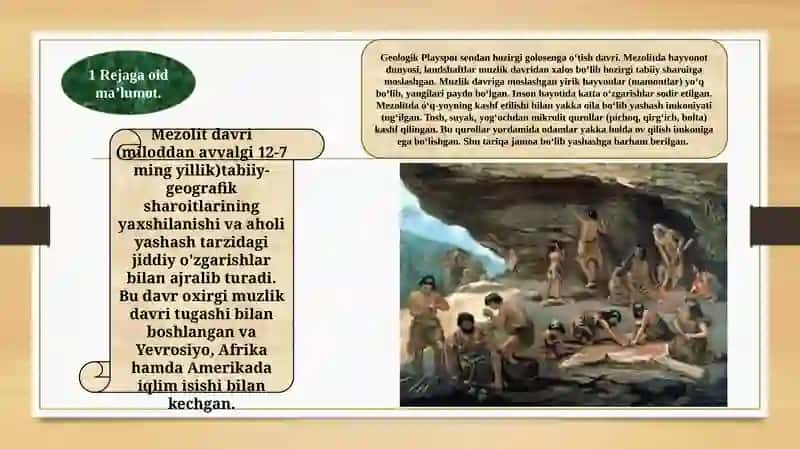 Mezolit davridagi qurollar 2