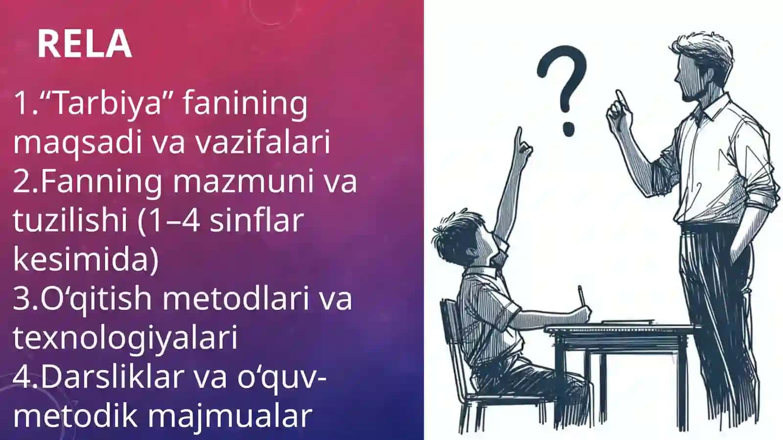 Boshlang‘ich sinfda “Tarbiya” fanimazmuni 2